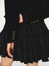 INTO THE EAST 25 Autumn/Winter Layered Short Skirt ITE-E1DGAW071BL21SK-HEI Black (E1DGAW070WT21SK)